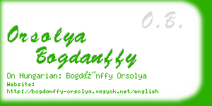 orsolya bogdanffy business card